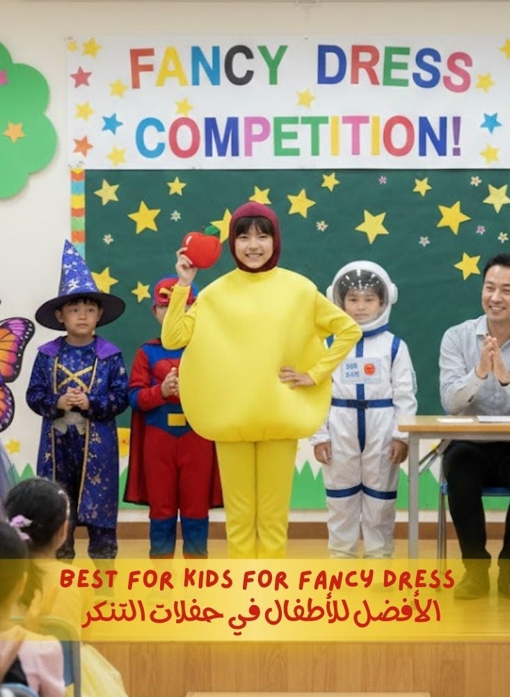 بريميم زي فاكهة التفاح للأطفال – زي تنكري ممتع على شكل شخصية طعام للمناسبات والحفلات المدرسية - Image 3